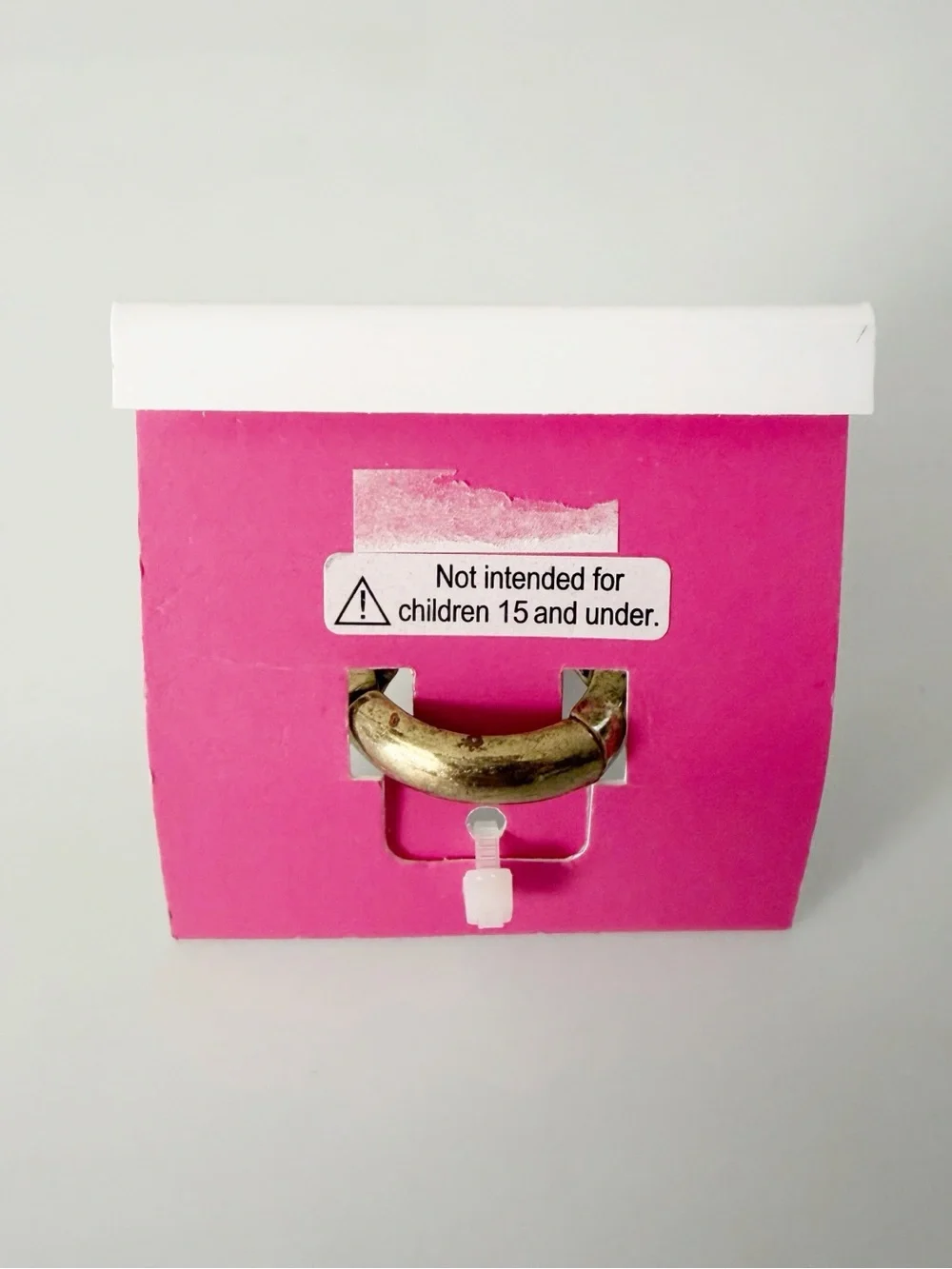 Betsey Johnson Frenchie Bulldog Gold Tone Pink Stretchy Ring NWT